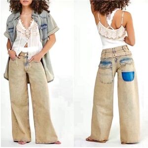 Free people Waterfalls baggy wide leg jeans.  NWOT